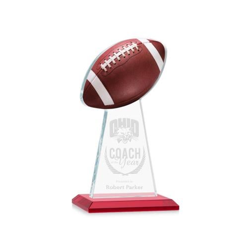 Awards and Trophies - Crystal Awards - Edenwood Football Red Towers Crystal Award