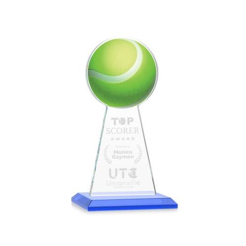 Awards and Trophies - Crystal Awards - Edenwood Tennis Sky Blue Towers Crystal Award