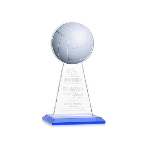 Awards and Trophies - Crystal Awards - Edenwood Volleyball Sky Blue Towers Crystal Award