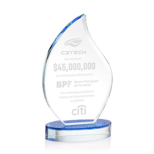 Awards and Trophies - Crystal Awards - Headley Flame Crystal Award