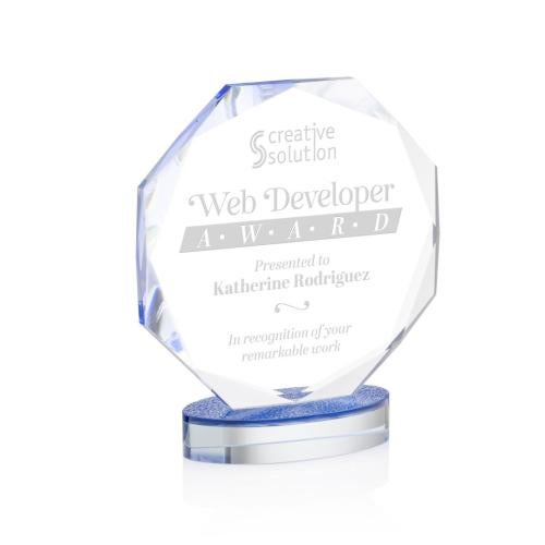 Awards and Trophies - Crystal Awards - Romsley Polygon Crystal Award