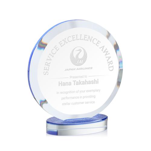 Awards and Trophies - Crystal Awards - Farlow Circle Crystal Award