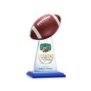 Edenwood Football Full Color Blue Towers Crystal Award