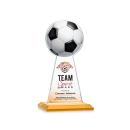 Edenwood Soccer Full Color Amber Towers Crystal Award