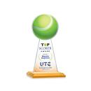 Edenwood Tennis Full Color Amber Towers Crystal Award