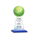 Edenwood Tennis Full Color Blue Towers Crystal Award