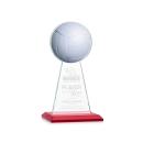 Edenwood Volleyball VividPrint/Etch Red Towers Crystal Award