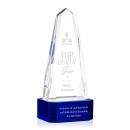 Geneva Blue on Base Obelisk Crystal Award