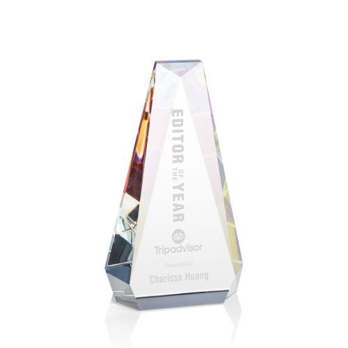 Awards and Trophies - Crystal Awards - Carmel Prismatic Tear Drop Crystal Award