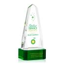 Geneva Full Color Green on Base Obelisk Crystal Award