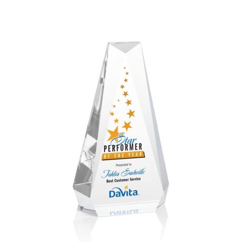 Awards and Trophies - Crystal Awards - Carmel Full Color Clear Polygon Crystal Award