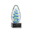 Jezebel Black on Hancock Base Tear Drop Glass Award