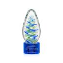Jezebel Blue on Marvel Base Tear Drop Glass Award