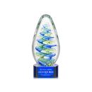 Jezebel Blue on Paragon Base Tear Drop Glass Award