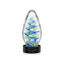 Jezebel Black on Stanrich Base Tear Drop Glass Award