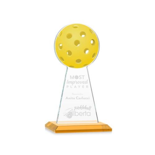 Awards and Trophies - Crystal Awards - Edenwood Pickleball Amber Towers Crystal Award