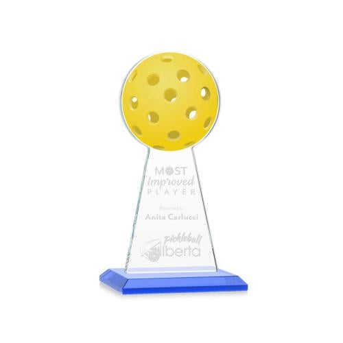Awards and Trophies - Crystal Awards - Edenwood Pickleball Sky Blue Towers Crystal Award