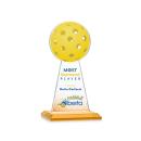 Edenwood Pickleball Full Color Amber Towers Crystal Award