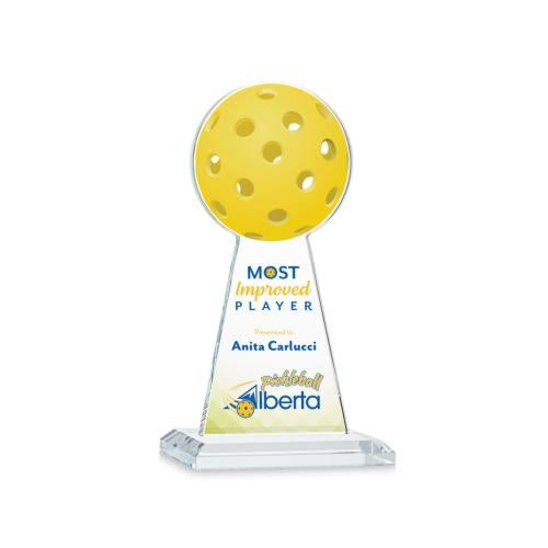 Awards and Trophies - Crystal Awards - Edenwood Pickleball Full Color Clear Towers Crystal Award