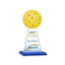 Edenwood Pickleball Full Color Blue Towers Crystal Award