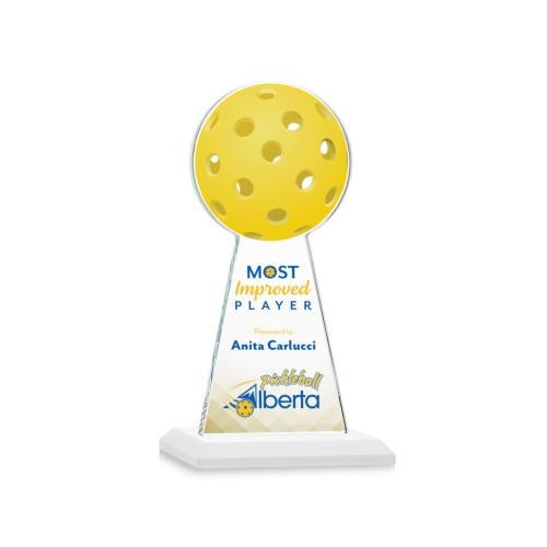 Awards and Trophies - Crystal Awards - Edenwood Pickleball Full Color White Towers Crystal Award