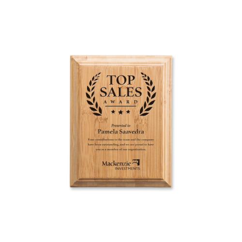 Awards and Trophies - Plaque Awards - Bamboo Engraved Plaque