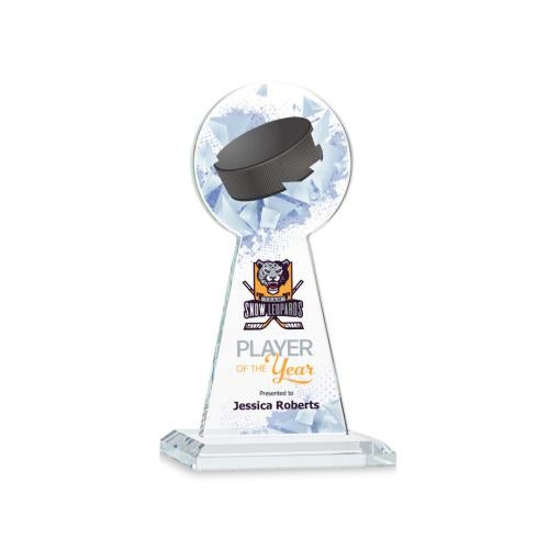 Awards and Trophies - Crystal Awards - Edenwood Hockey Full Color Clear Towers Crystal Award
