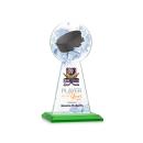 Edenwood Hockey Full Color Green Towers Crystal Award