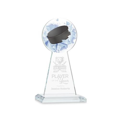 Awards and Trophies - Crystal Awards - Edenwood Hockey VividPrint/Etch Clear Towers Crystal Award