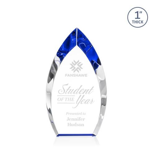 Awards and Trophies - Crystal Awards - Marinello Blue Peaks Crystal Award