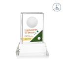 Pennington Golf Full Color Clear on Base Rectangle Crystal Award