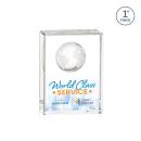 Ambassador Globe Full Color Rectangle Crystal Award