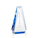 Carmel Blue Tear Drop Crystal Award