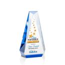 Carmel Full Color Blue Polygon Crystal Award