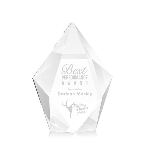 Awards and Trophies - Crystal Awards - Devron Clear Polygon Crystal Award