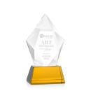 Devron Amber on Base Polygon Crystal Award