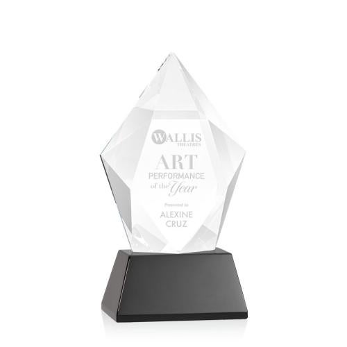 Awards and Trophies - Crystal Awards - Devron Black on Base Polygon Crystal Award