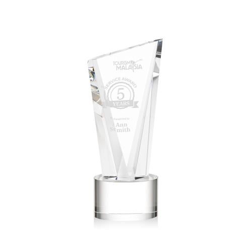 Awards and Trophies - Crystal Awards - Plymouth Clear on Marvel Base Peaks Crystal Award
