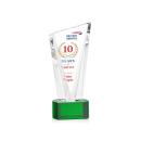 Plymouth Full Color Green on Paragon Base Peaks Crystal Award
