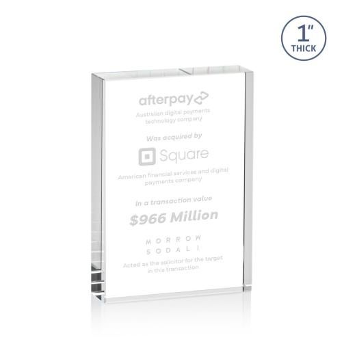 Awards and Trophies - Crystal Awards - Bendell Rectangle Crystal Award