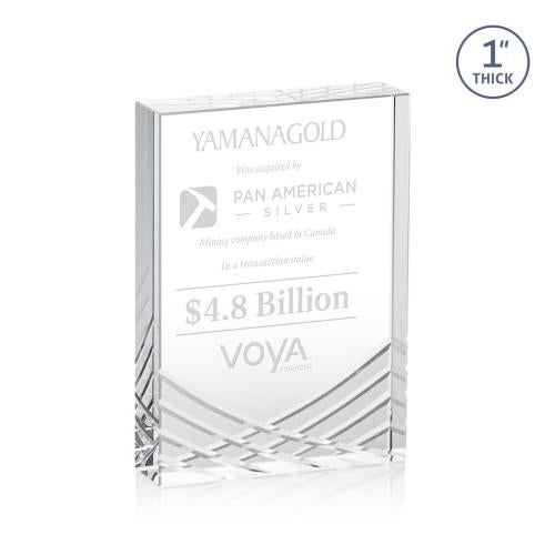 Awards and Trophies - Crystal Awards - Buchanan Rectangle Crystal Award