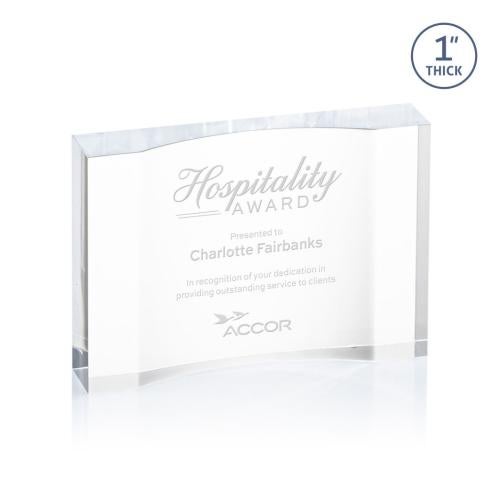Awards and Trophies - Acrylic Awards - Langworth Clear Rectangle Acrylic Award