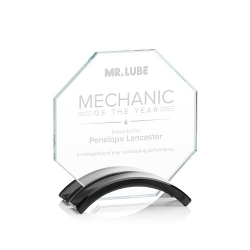 Awards and Trophies - Crystal Awards - Lacota Black Polygon Crystal Award
