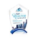 Pullman Full Color Blue Peaks Crystal Award