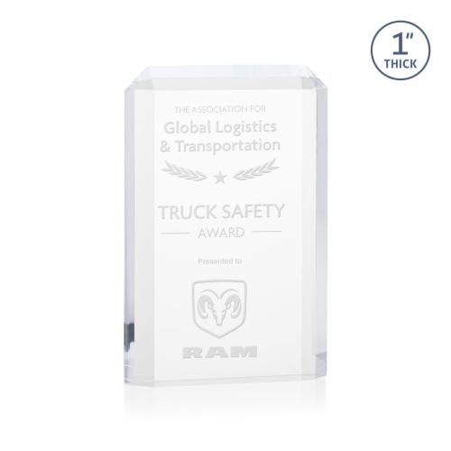 Awards and Trophies - Acrylic Awards - Powell Clear Rectangle Acrylic Award