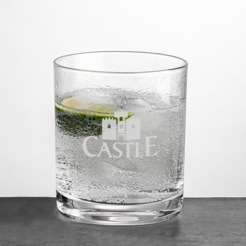 Corporate Gifts - Barware - On the Rocks Glasses - Waldorf OTR/DOF - Deep Etch