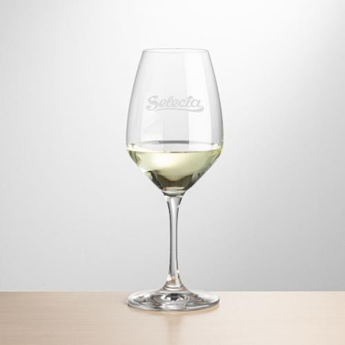 Corporate Gifts - Barware - Wine Glasses - Santiago Wine - Deep Etch