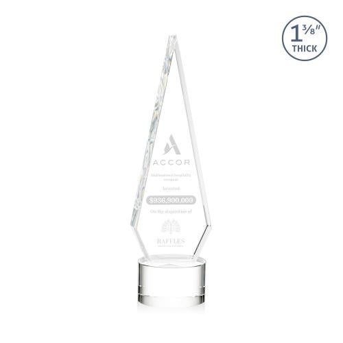Awards and Trophies - Crystal Awards - Springfield Clear on Marvel Base Diamond Crystal Award