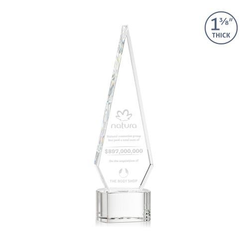 Awards and Trophies - Crystal Awards - Springfield Clear on Paragon Base Diamond Crystal Award