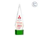 Springfield Full Color Green on Paragon Base Diamond Crystal Award